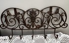 Wrought Iron Wall Mount Coat Rack 6-Hook hanger Modern Farmhouse Hooks Metal