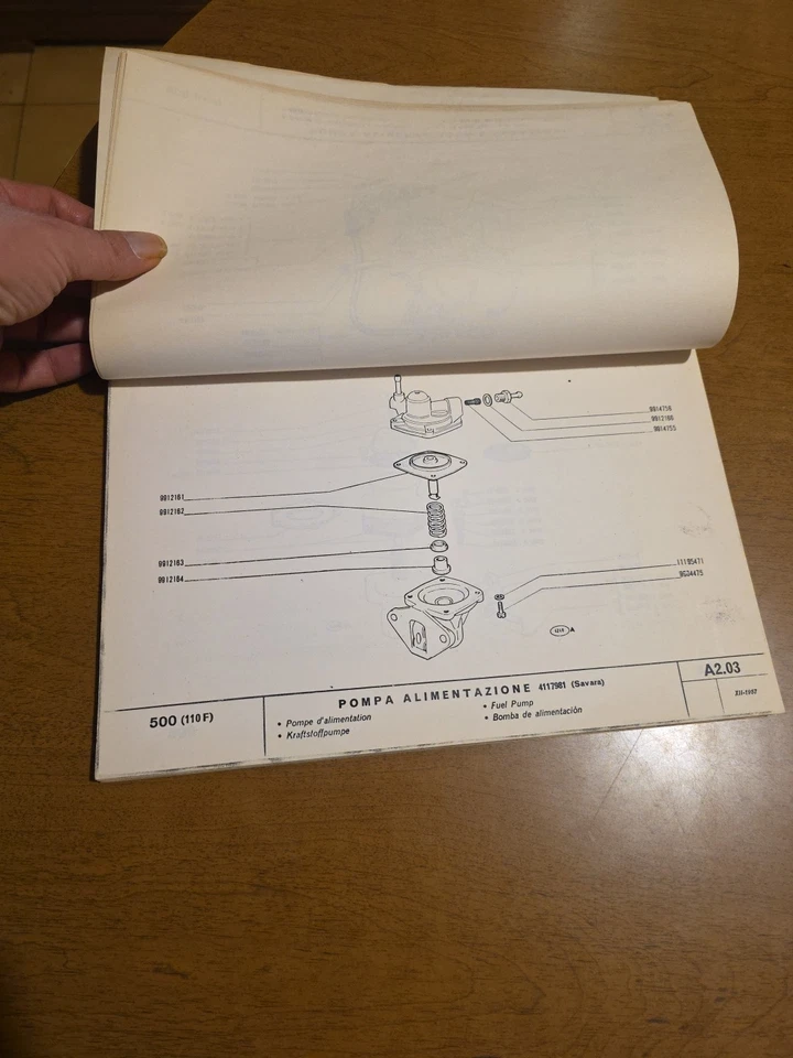 Libretto Uso e Manutenzione FIAT Per Officina 500 E 500 tipo 110 F - Immagine 3 di 4