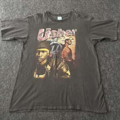 VTG Usher Rap Tee Shirt Black Size M-L Hip Hop R&B U got it Bad Y2K 21x27 Rare