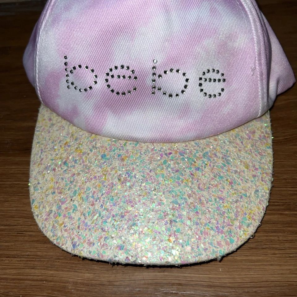 Linda gorra de béisbol Bebe rosa estrás con tirantes talla única para mujer’s Foto 2 de 4