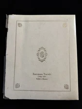 LARGE 16x13x2 1953 Travel Journal Europe Post Cards EPHEMERA 