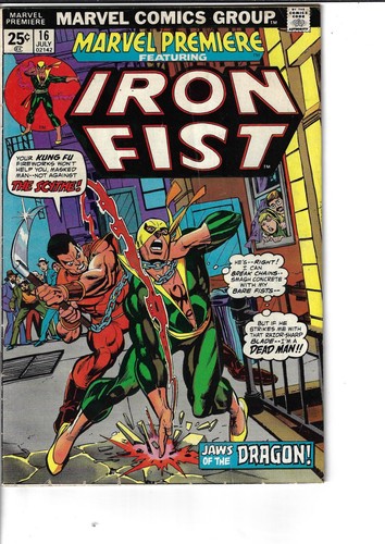 Marvel Premiere 16 2nd Iron Fist VG/F 1974 Glossy