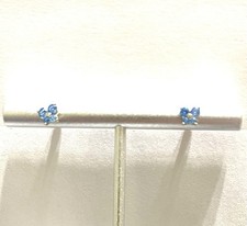 14K Yellow Gold Classic Flower CZ Stud Earrings for Women