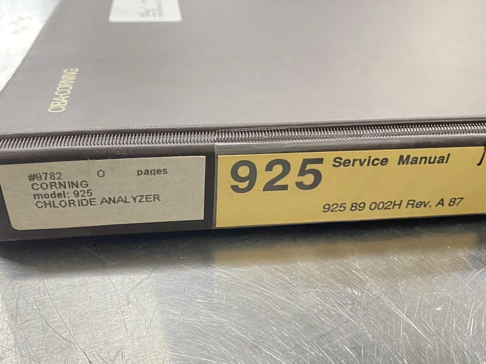 Corning 925 Chloride Analyzer - Users Guide / Instruction Book / Manual - Imagem 3 de 3