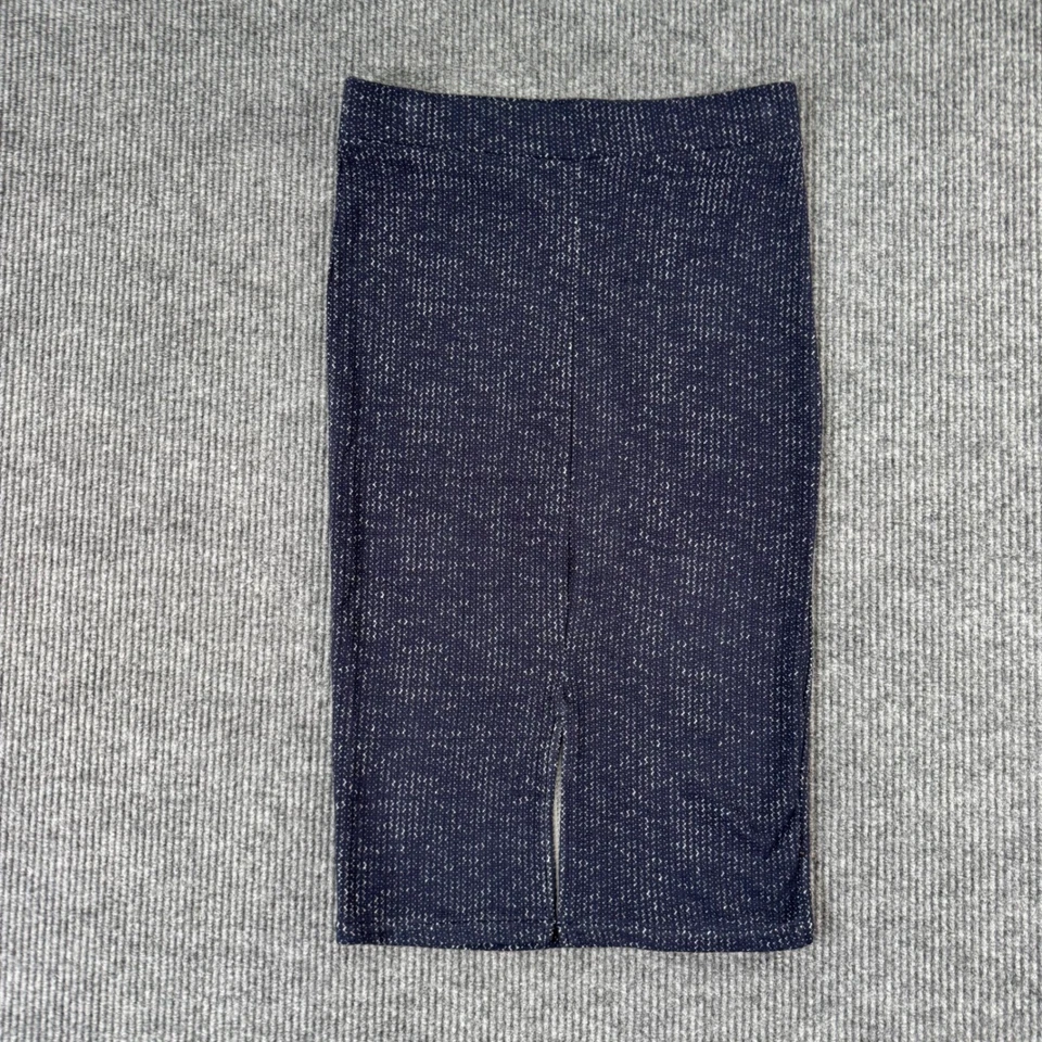 Falda Lápiz Free People Mujer L Azul Tejida Metálica Boho Indie Y2K Glam Fiesta Foto 2 de 4