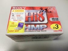 NOS Sony Hi8 90 Minute 3 pack 8mm Video cassette Tape Sealed P6-90HMP3