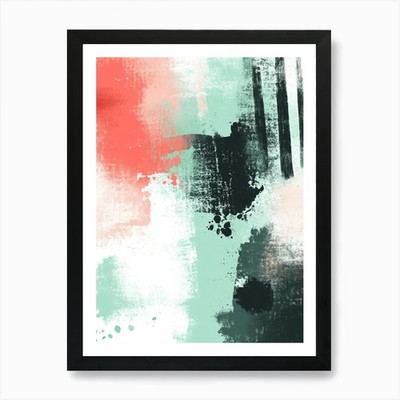 Abstraktes Gemälde 3013 Kunstdruck gerahmt Wandbild Poster Leinwanddruck Bild