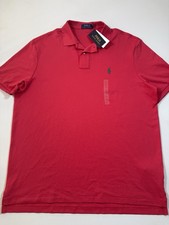 Polo Ralph Lauren Polo Shirt Mens Large Hot Pink Short Sleeve Interlock Pony NWT