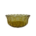 MCM Vintage Anchor Hocking Fairfield Honey Gold Amber Salad Bowl 9" Glass