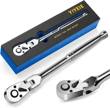 3/8" Drive Flex Head Ratchet, 72 Tooth Swivel 3/8 Drive, Ratchet 