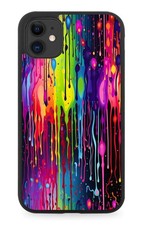 Dripping Colourful Artwork Rubber Phone Case Drips Effect Design Vibrant DA48