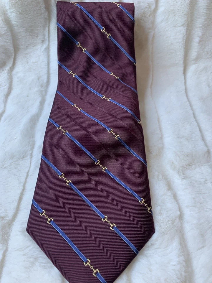 Corbata clásica a rayas de seda Hickey Freeman para hombre EE. UU. Foto 2 de 4