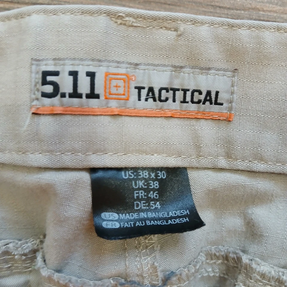 Pantalones tácticos 5,11 38x30 tostados Stryke carga utilitaria aire libre trabajo Ripstop 74369 Foto 2 de 4