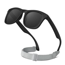 Baby Sunglasses Boys Girls with Strap UV400 Black grey Lens Polarized Lens