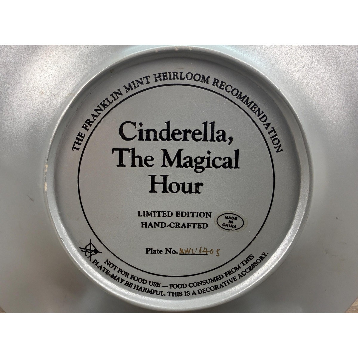 Franklin Mint Cinderella The Magical Hour 3D Decorative Plate