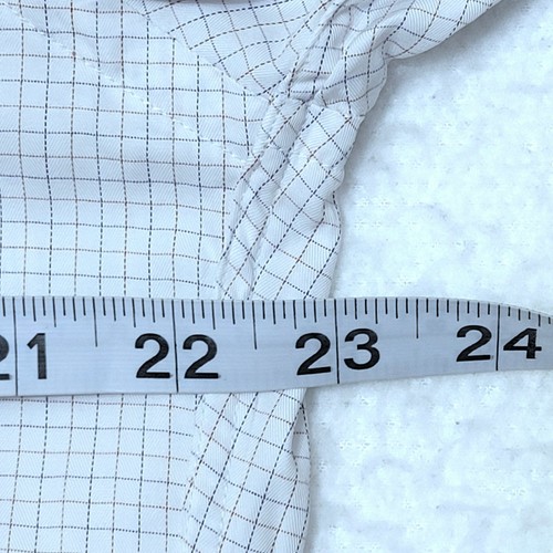 GITMAN BROS. 16½-32 White Blue Brown Graph Check Men's Long Sleeve Dress Shirt - Picture 6 of 7