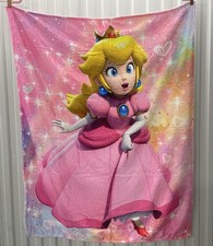 Super Mario Princess Peach 40x50 Inch Throw Blanket Cover Soft Bedding Decor
