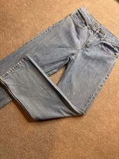 Faded Glory Elastic Waist Blue Denim Jeans Size 12R Boys Light Wash 746