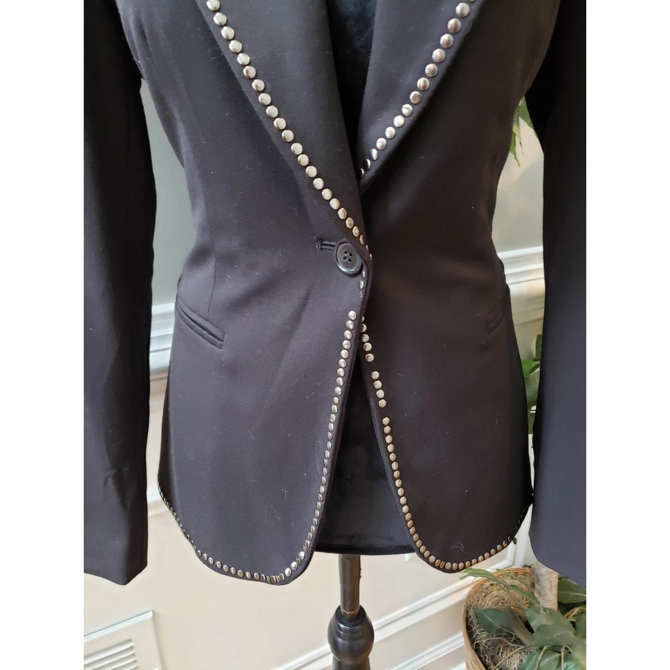 Chaqueta Blazer Insight Para Mujer Talla 6 Negra Lifestyle Attitudes Con Botón Foto 4 de 4