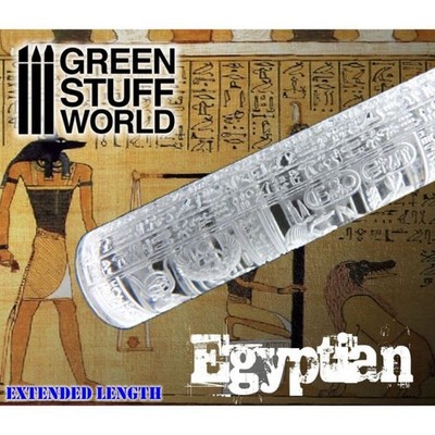 Green Stuff World Strukturwalze Egyptan Strukturrolle Hieroglyphen Rolling Pin