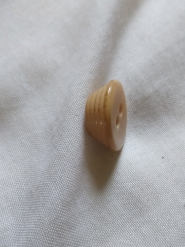 Antique Stair Step Design Vegetable Ivory Button. - Picture 7 of 12