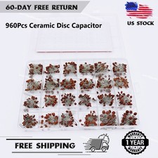 960Pcs/Lot X 2PF-0.1UF 50V 24Value 40Pcs Ceramic Capacitor Assortment Kit US