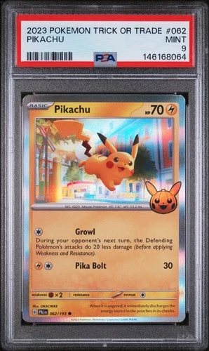 2023 POKEMON TRICK OR TRADE #062 PIKACHU PSA 9