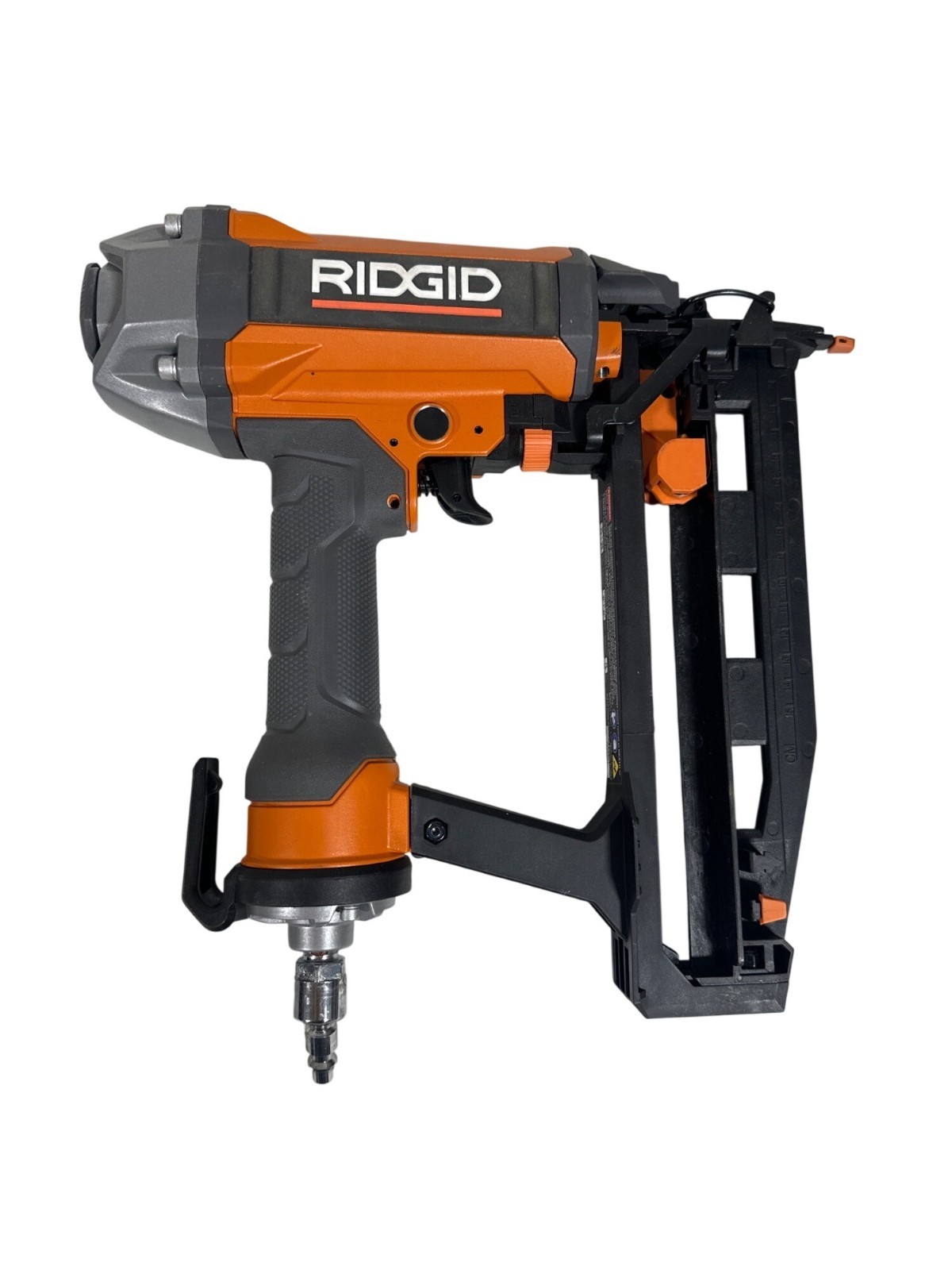 Ridgid 16-Gauge Straight Finish Nailer Pneumatic Tool Orange