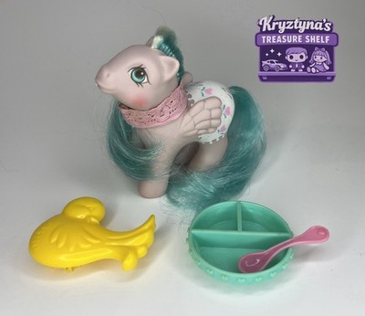 Vintage My Little Pony G1 Fancy Pants BABY DOTS N' HEARTS pegasus w/accessories 