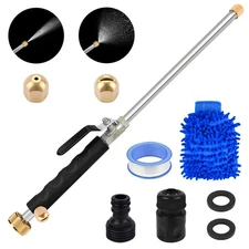 Jet Nozzle 18" High Pressure Hose Power Washer House Car Quick Connect W Glove