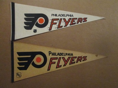 NHL Philadelphia Flyers Vintage 1970's Lot 2 Different Team Logo Hockey Pennants