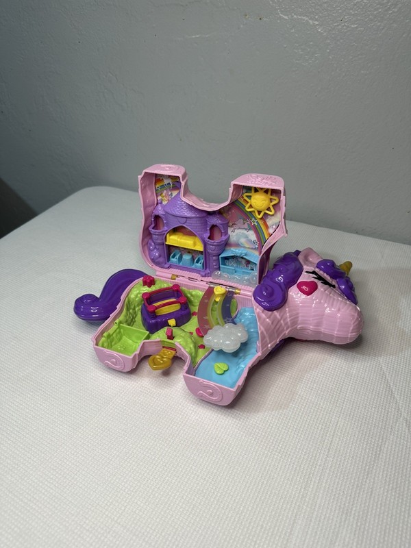 Polly Pocket Unicorn Compact Playset Carry Case Purple Piñata 2020 Release 