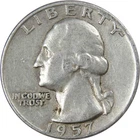 1957 D Washington Quarter Circulated Silver 25c Coin Collectible