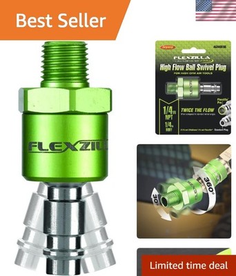 High Flow 1/4'' MNPT Ball Swivel Plug - Durable & Efficient Air Tool Connector