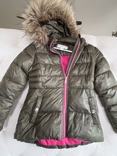 GIRLS MICHAEL KORS GREEN REMOVABLE HOOD PUFFER WINTER COAT JACKET SIZE 10/12