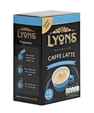 Image of Lyons Caffe Latte Instant Coffee Sachets 12x15g