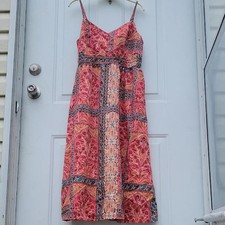 OLD NAVY Pink Floral Dress Maxi Medium