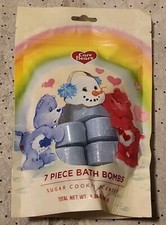 Care Bears - 7 Piece Heart Shaped Bath Bombs - Sugar Cookie Scented - New