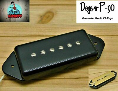G.M. P90 DOG EAR NECK PICKUP BLACK CERAMIC MAGNETS