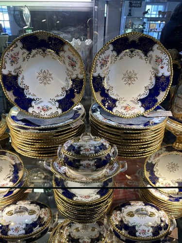 Coalport Batwing Plates 12 for Thomas Goode London 20 cm Circa 1920 - Bild 13 von 15