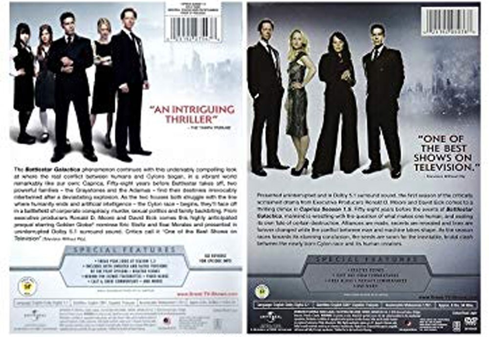 CAPRICA The Complete TV Series+Pilot Movie 2DVD Bundle Collection