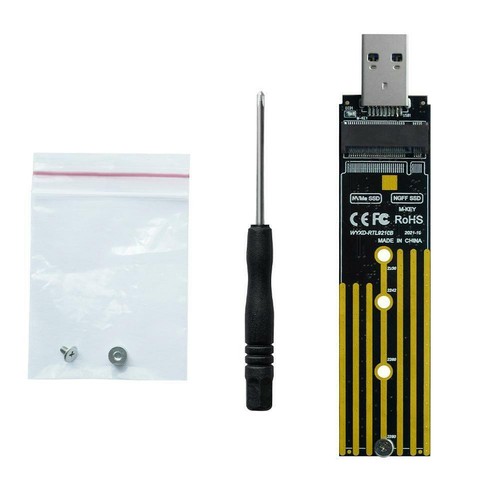 NVMe to USB Adapter, M.2 SSD to USB 3.1 Type A Card, PCIe Hard❀ Based Key S3Z2 - Photo 2/12