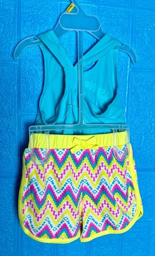 GIRL BABY TODDLERS SUMMER SLEEVELESS TOP AND SHORT SET SIZE 12M - Picture 2 of 2