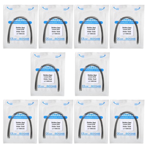 10x Dental Orthodontic Arch Wire Stainless Steel Round Use For Brackets Braces - Picture 63 of 113
