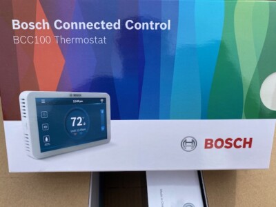 Bosch Thermostat 24-Volt 7-Day Programmable Built-in Wi-Fi Touchscreen White NEW
