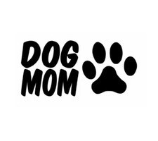 Dog Mom waterproof vinyl vinyl sticker decal - several sizes / colors