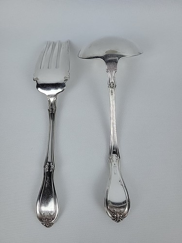American Silver Plate Co. Ladle and Meat Serving Fork Dated August 22, 1895 - Picture 5 of 12