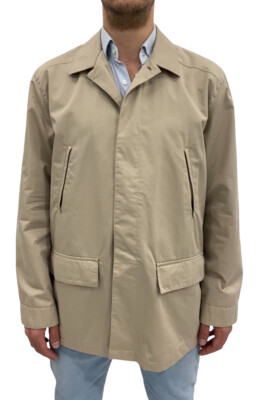Mens Bond Street Summer Jacket, Light Beige Size 50 Cotton Blend, -60%.