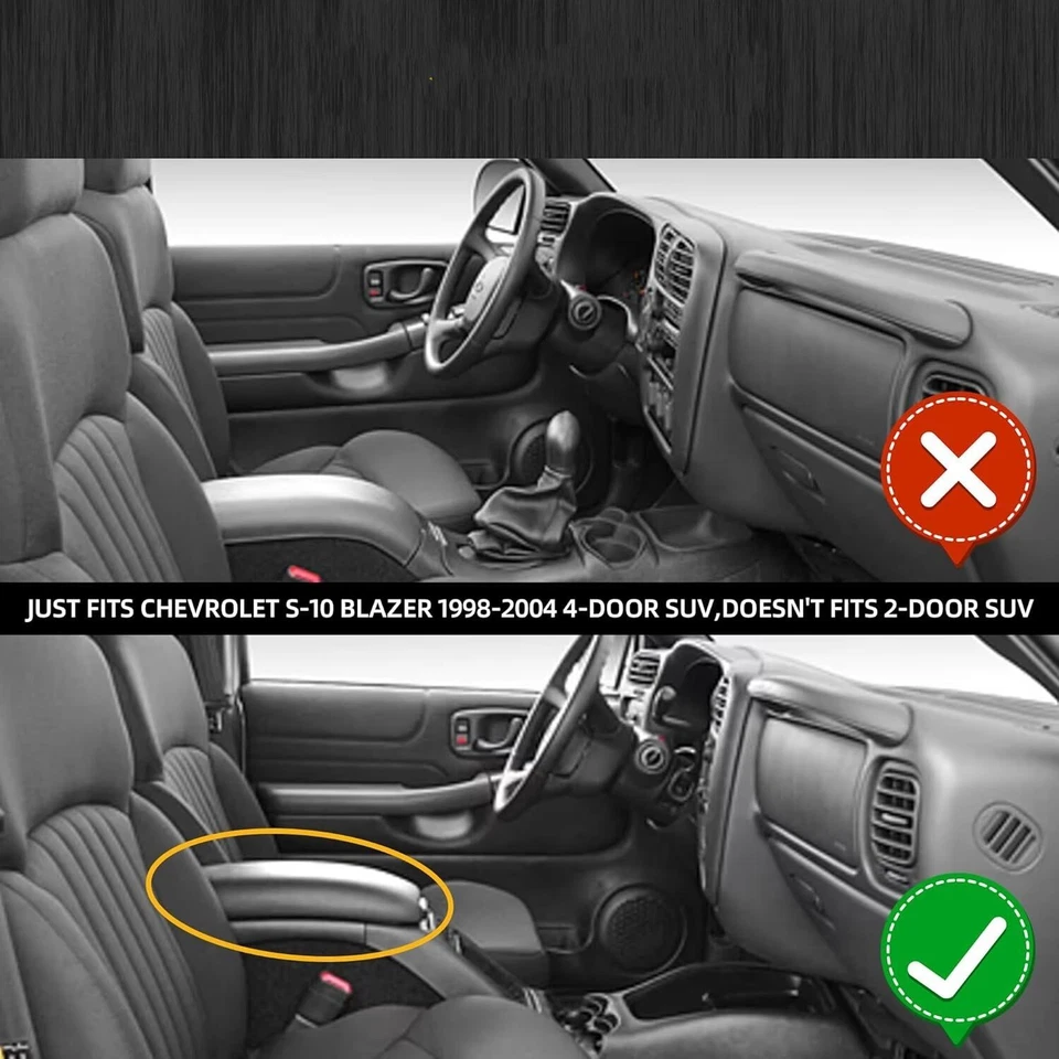 Tapa reposabrazos consola central delantera negra 925-002 para Chevrolet Blazer 1998-2004 Foto 4 de 4