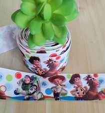 7/8, 1 1.5" 1 YD Toy Story Grosgrain Ribbon Buzz Lightyear Woody Disney Bow